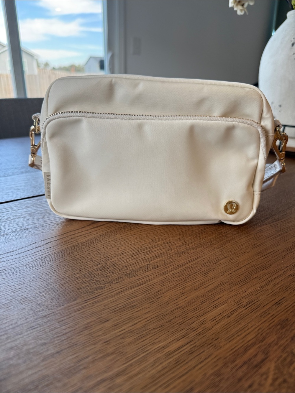 lululemon athletica Light Ivory/Bone Crossbody with Gold Hardware